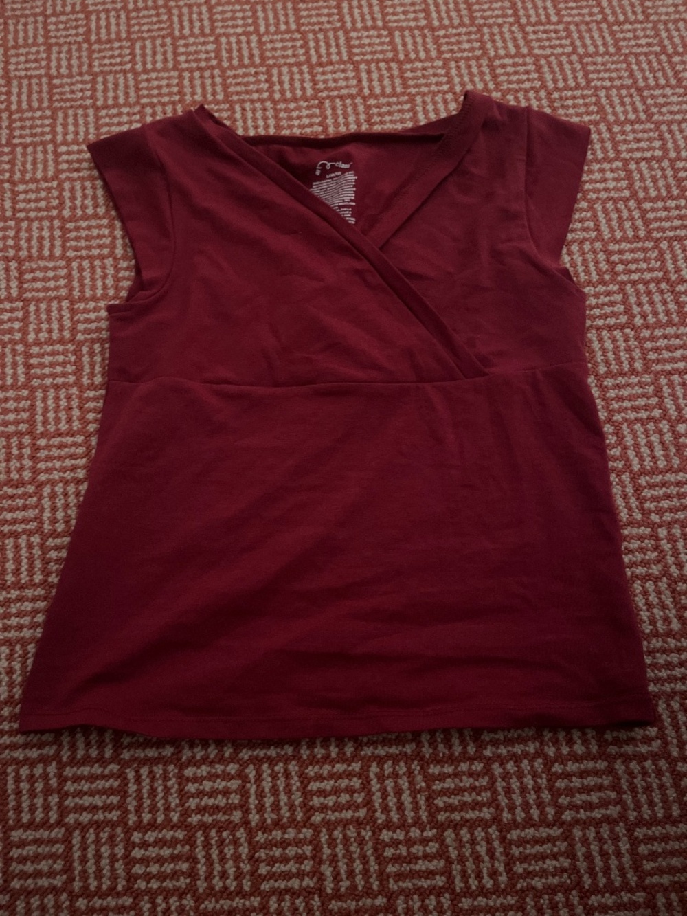 Amara Top Dupe, Dark red v neck crossover